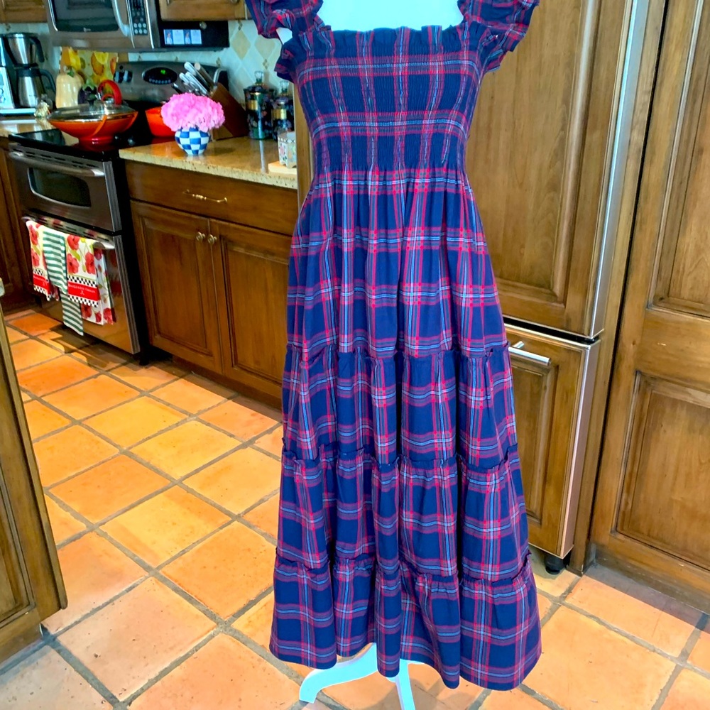 Hill House Navy Tartan Ellie Nap Dress size Small
